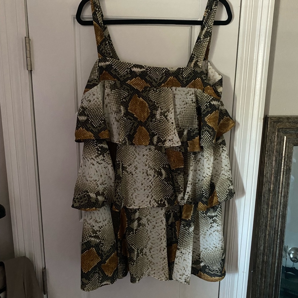Adrienne snakeskin dress